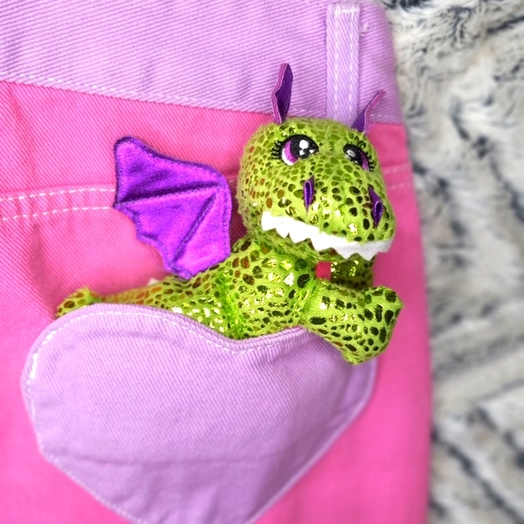 ☆3/$20* Half Pink Half Purple Heart Pocket Mom Jeans - Picture 9 of 13